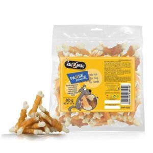 Hau&Miau kalcio kauliukai su vištiena šunims, 500 g / 1 kg