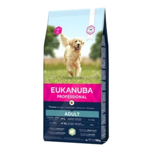 Eukanuba Adult L/XL Breed Lamb & Rice sausas maistas didelių veislių šunims su ėriena ir ryžiais, 18 kg