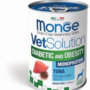 MONGE VetSolution Dog Wet Diabetic/Obesity konservai šunims 400g 6 vnt / 12vnt