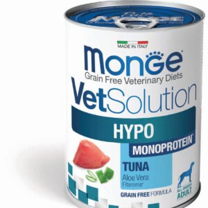 MONGE VetSolution Dog Wet HYPO MONO Tuna konservai šunims 400g 6vnt / 12vnt