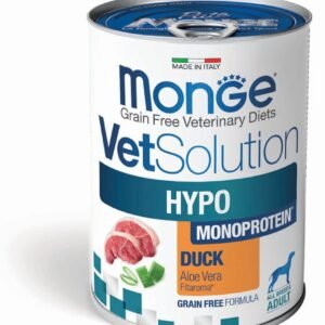 MONGE VetSolution Dog Wet HYPO MONO Duck konservai šunims 400g 6vnt / 12vnt
