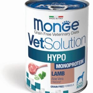 MONGE VetSolution Dog Wet HYPO MONO Lamb konservai šunims 400g 6vnt / 12vnt