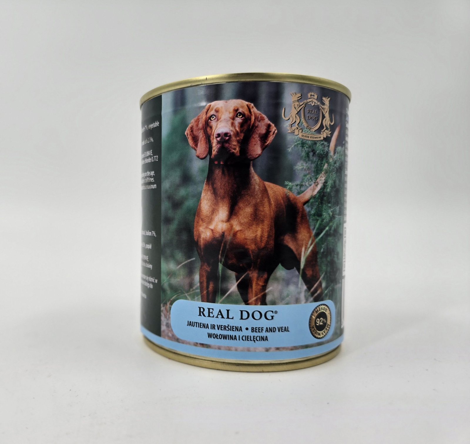Real Dog Super Premium konservai šunims su jautiena ir veršiena 800g 6vnt / 12vnt