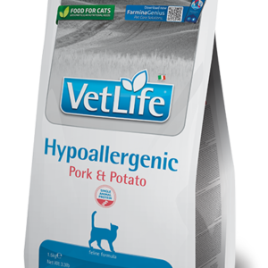 FARMINA Vet Life Cat Hypoallergenic Pork & Potato Adult sausas pašaras katėms 1,5 kg