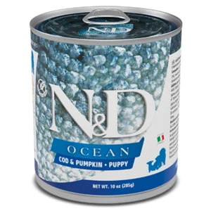 Farmina N&D Ocean Cod & Pumpkin Puppy konservuotas pašaras šuniukams ir žindančioms kalėms 285g 6vnt / 12vnt