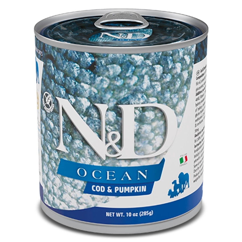 Farmina N&D Ocean Cod & Pumpkin konservuotas pašaras šunims 285g 6vnt / 12vnt