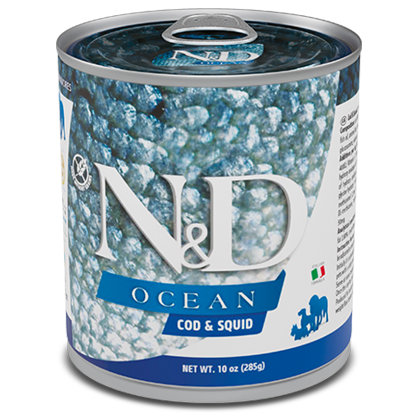 Farmina N&D Ocean Cod & Squid konservuotas pašaras šunims 285g 6vnt / 12vnt