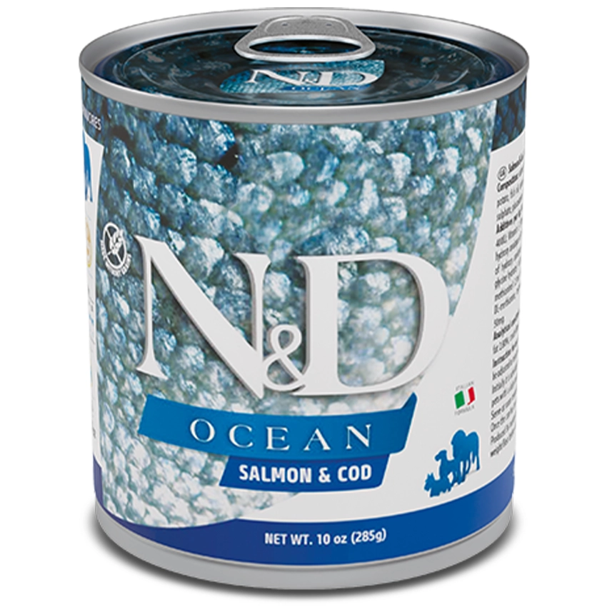 Farmina N&D Ocean Salmon & Cod konservuotas pašaras šunims 285g 6vnt / 12vnt