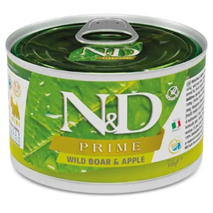 Farmina N&D Prime konservuotas pašaras mažų veislių suaugusiems šunims su šerniena ir obuoliais 140g