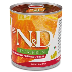 Farmina N&D Pumpkin Chicken, Pumpkin & Pomegranate Starter Puppy konservuotas pašaras šuniukams 285g 6vnt / 12vnt