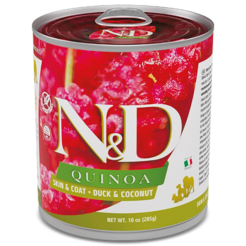 Farmina N&D Quinoa Duck & Coconut konservuotas dietinis pašaras šunims 285g 6vnt / 12vnt