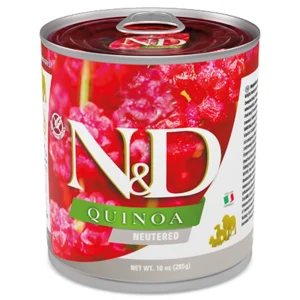 Farmina N&D Quinoa Pork Neutered Adult konservuotas pašaras kastruotiems šunims 285g 6vnt / 12vnt