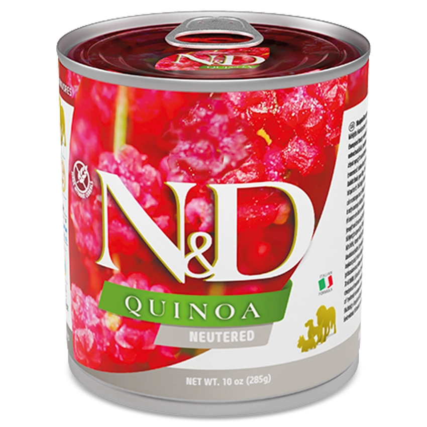 Farmina N&D Quinoa Pork Neutered Adult konservuotas pašaras kastruotiems šunims 285g 6vnt / 12vnt
