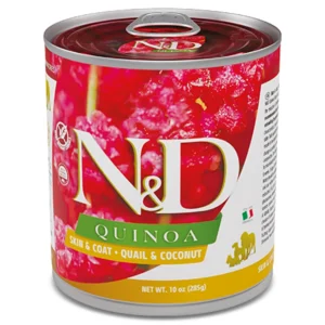 Farmina N&D Quinoa Quail & Coconut konservuotas Vieno baltymo dietinis pašaras šunims 285g 6vnt / 12vnt