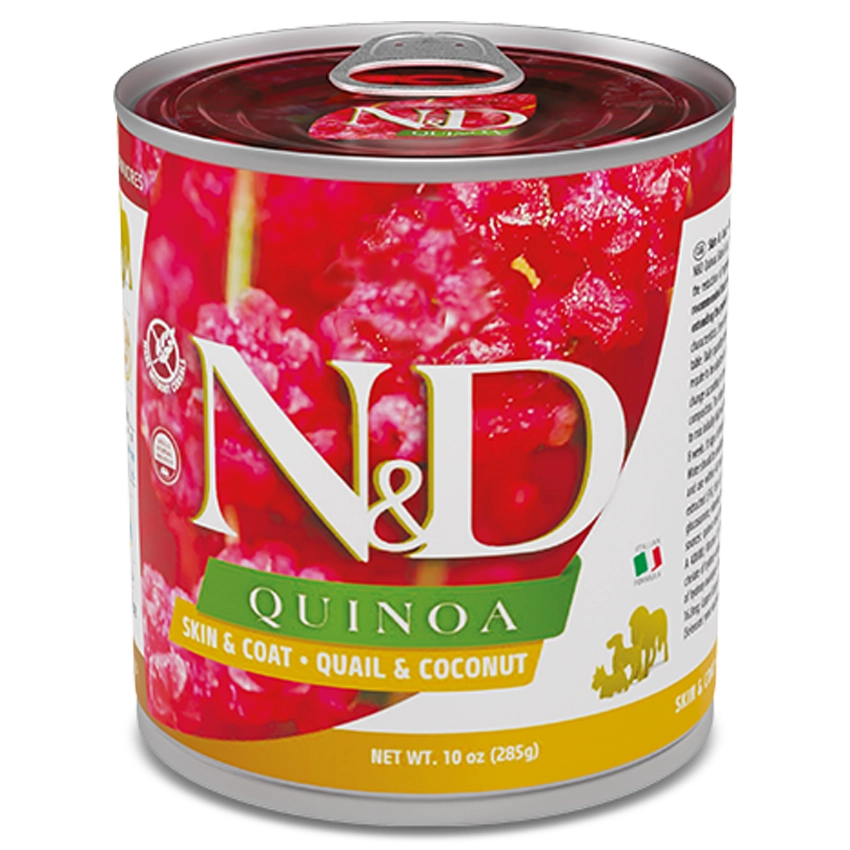 Farmina N&D Quinoa Quail & Coconut konservuotas Vieno baltymo dietinis pašaras šunims 285g 6vnt / 12vnt