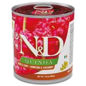 Farmina N&D Quinoa Venison & Coconut konservuotas Vieno baltymo dietinis pašaras šunims 285g 6vnt / 12vnt