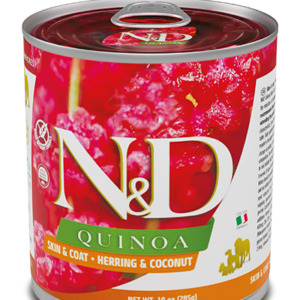 Farmina N&D Quinoa Herring & Coconut konservuotas dietinis pašaras šunims 285g 6vnt / 12vnt