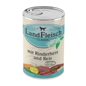 LandFleisch konservai šunims su jaučių širdimis ir ryžiais 400g 6vnt / 12vnt