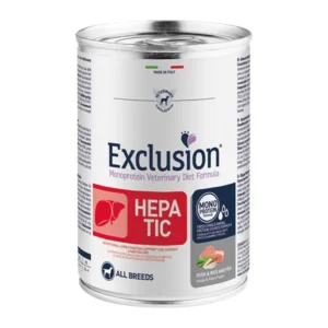 Exclusion Diet Hepatic dietinis konservuotas pašaras šunims su kiauliena, ryžiais ir žirniais 400g 6vnt / 12vnt