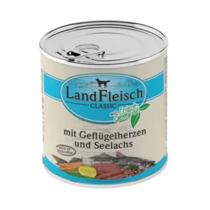 LandFleisch Classic konservai šunims su paukštienos širdelėmis ir menke 800g 6vnt / 12vnt