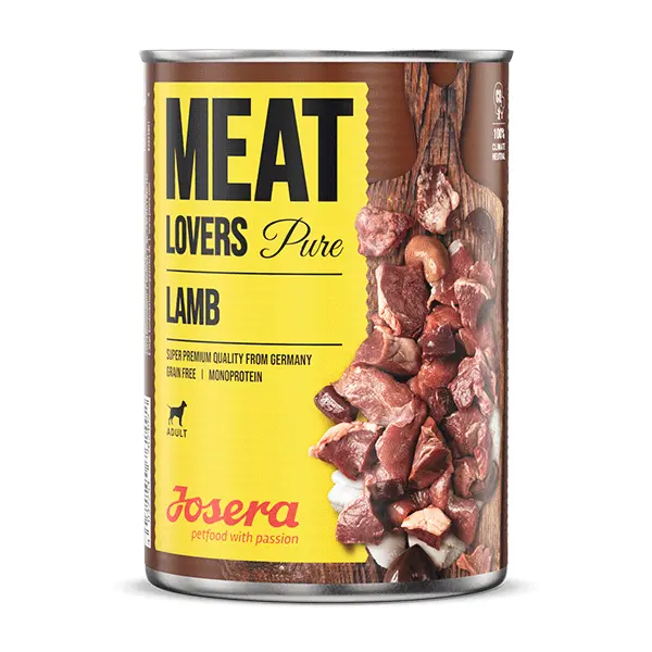 Josera Meat Lovers Pure Lamb konservai šunims su ėriena 400g 6vnt / 12vnt