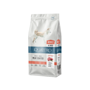 QUATTRO All Breed Adult Extra Beef sausas pašaras suaugusiems visų veislių šunims su Jautiena