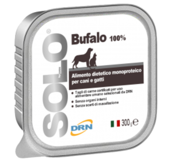 Solo Bufalo (Bizoniena) Vieno baltymo konservai šunims ir katėms 300g 12vnt / 24vnt