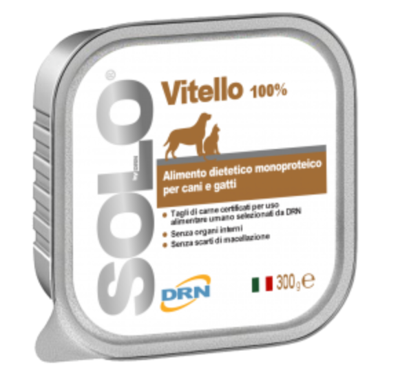 Solo Vitello (Veršiena) Vieno baltymo konservai šunims ir katėms 300g 12vnt / 24vnt