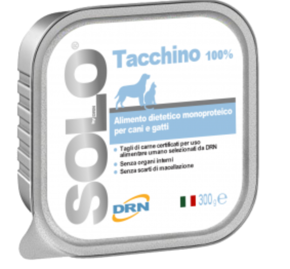 Solo Tacchino (Kalakutiena) konservai šunims ir katėms 300g 12vnt / 24vnt