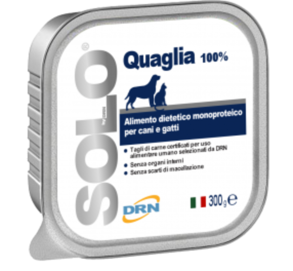 Solo Quaglia (Putpelė) konservai šunims ir katėms 300g 12vnt / 24vnt