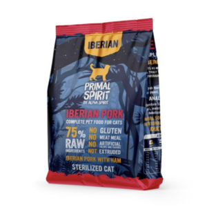 PRIMAL Iberian Pork drėgnas pašaras sterilizuotoms katėms su Iberijos kiauliena 1 kg 2 vnt