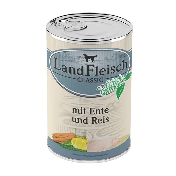 LandFleisch Classic konservai šunims su antiena ir ryžiais 400g 6vnt / 12vnt