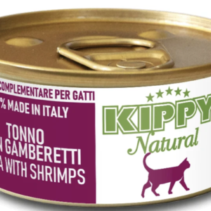 Kippy Natural Tuna/Shrimps 70 g – tunas su krevetėmis konservai katėms, 24 vnt.