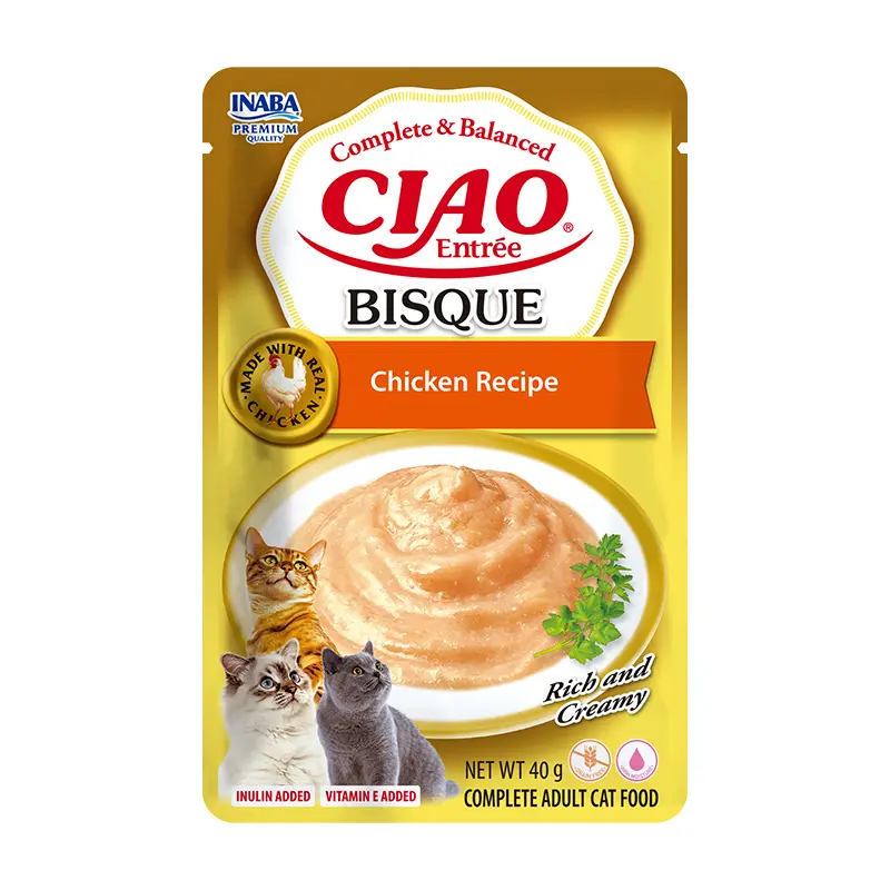 CIAO Entree Bisque konservai katėms su vištiena 40g 12/24 vnt