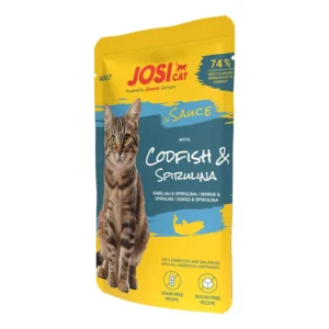 JosiCat rich in Codfish in Sauce konservuotas pašaras katėms su menke padaže, 85g