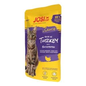JosiCat rich in Turkey in Sauce konservuotas pašaras katėms su kalakutiena padaže, 85g