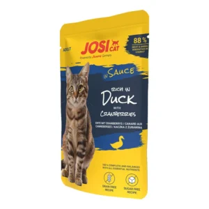 JosiCat rich in Dusck in Sauce konservuotas pašaras katėms su antiena padaže, 85g