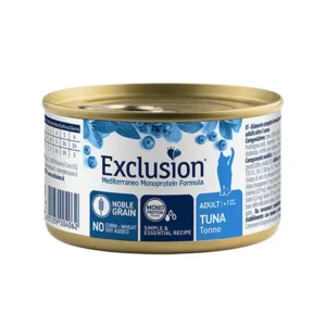Exclusion Mediterraneo Mono Protein Cat vieno baltymo konservai katėms su Tunu 85g 12/24 vnt