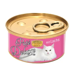 Perfecto Cat Pate, konservuotas pašaras katėms, paštetas su lašiša ir krevetėmis, 85g