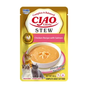 CIAO Entree Stew konservai katėms su vištiena ir lašiša 40g